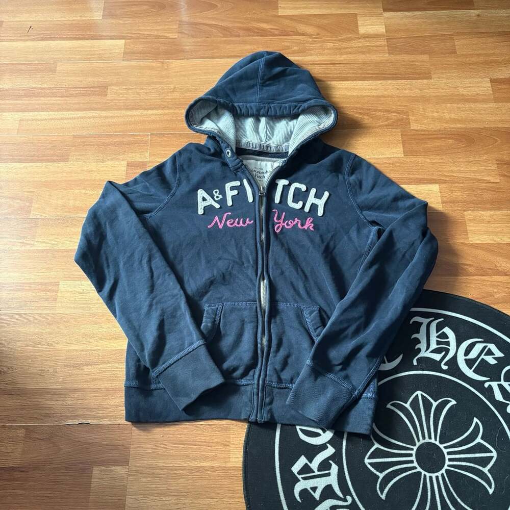 Y2K Vintage Abercrombie & Fitch Zip Up Hoodie L